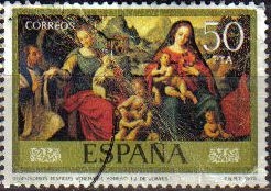 z vendido ESPAÑA 1979 2542 Sello Día del Sello. Juan de Juanes IV Cent. de su Muerte Desposorios Místicos del Venerable Agnesio usado Espana Spain Espagne Spagna Spanje Spanien 